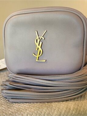 Saint Laurent Blush Leather Bag with Gold YSL Emblem